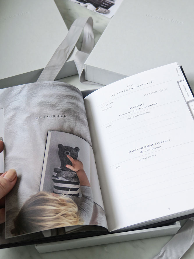 Inside Life + Notes, a health journal by The Grace Files